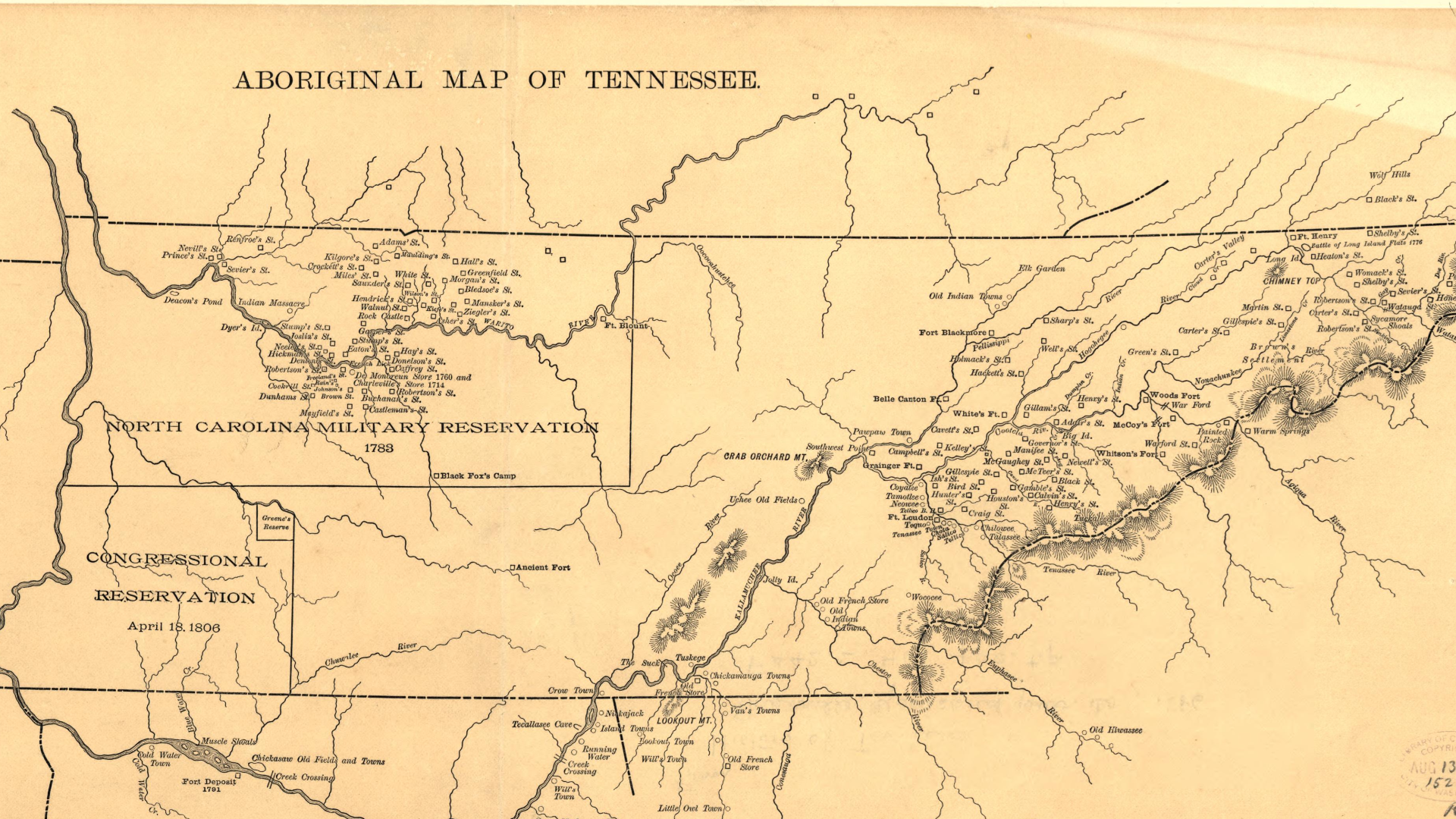 Early Tennessee Map