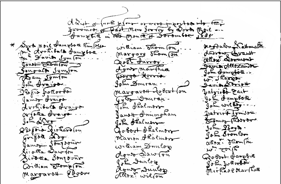 Henry and Francis Passenger List