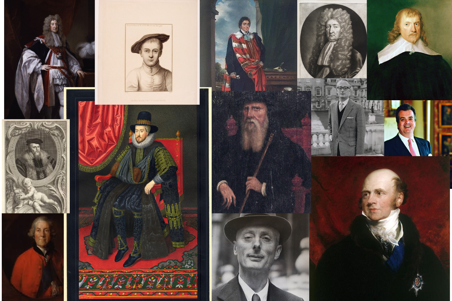 Collage of the Earls and Dukes of Bedford